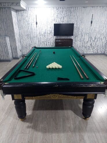 qalatasaray formasi: Bilyard masası – klassik dizayn - Rəng: qara korpus, yaşıl örtük - — 5