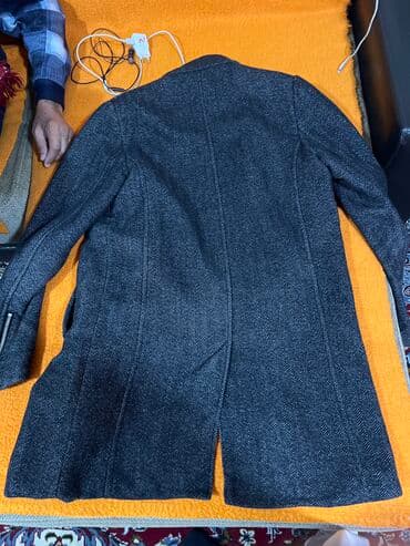 drap paltolar erkaklar uchun: Palto, H&M, S, rəng - Boz — 3