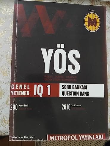 Məhsul: YÖS “Genel Yetenek IQ 1” Soru Bankası (Metropol Yayınları)