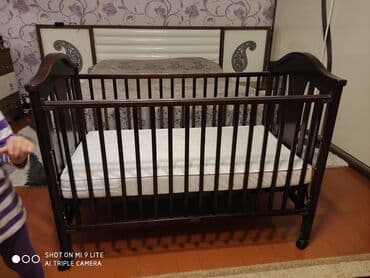 синтепоновая подушка: Для девочки и мальчика, Колыбель, С матрасом, Без механизма качания — 3