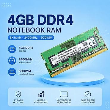 komputer notbuk: 4GB DDR4 NOTEBOOK RAM Noutbukunuzun performansını artırın! SK hynix — 1