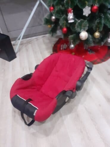 korpe uşaq cantalari: Uşaq avtomobil oturacağı (beşik tipli) - Rəng: qırmızı/qara - Beşik — 2