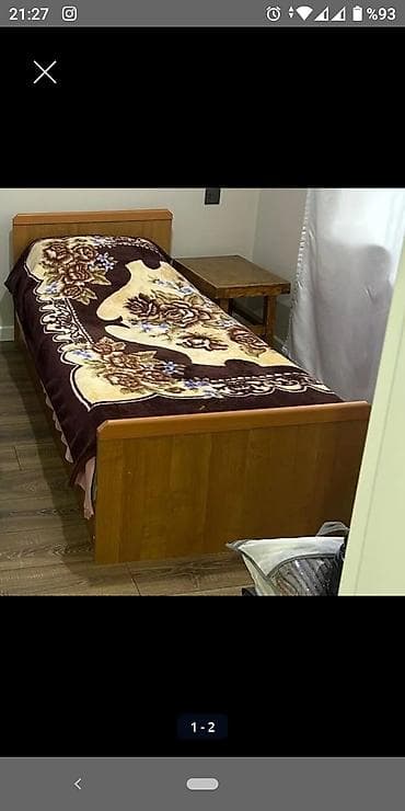 Taxta tək nəfərlik çarpayı - Material: masif/taxta konstruksiya lalafo.az -da Taxta tək nəfərlik çarpayı - Material: masif/taxta konstruksiya