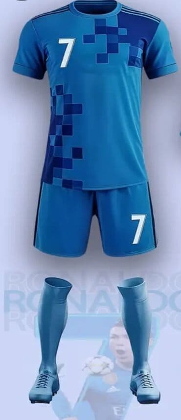 toxunma yun donlar: Məhsul: Futbol forması dəsti - Rəng: Mavi tonlarda, tünd mavi — 2