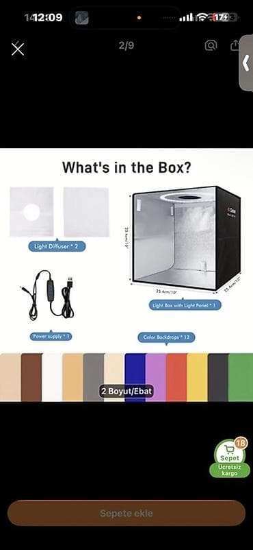 tv box mini: Məhsul: LED işıqlı fotoqrafiya lightbox dəsti Xüsusiyyətlər: - — 1