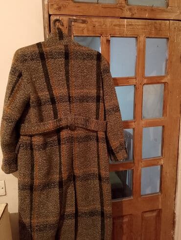 qadınlar üçün i̇talya istehsalı dublyonkalar: Qadın palto – klassik xovlu toxuma, qəfəsli naxış - Model: Uzun — 7