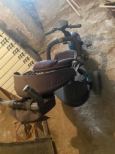 22 velosiped: Uşaq üçtəkərli velosiped-araba (tricycle stroller) - Marka/loqo: GR - — 1