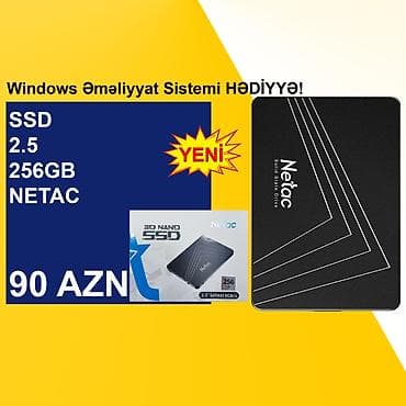 SSD diskləri: Daxili SSD disk Netac, 256 GB, 2.5", Yeni — 1