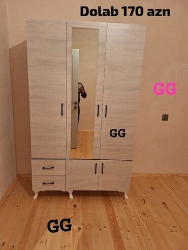 ağ dolab: Yeni, Açılan, 3 qapılı Düz dolab, Qarderob, paltar dolabı — 4