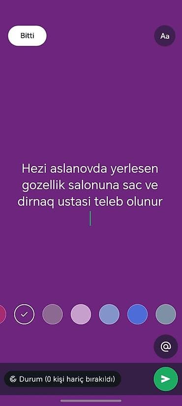 operator teleb olunur: Dırnaq ustası tələb olunur, Yerin icarəsi — 1