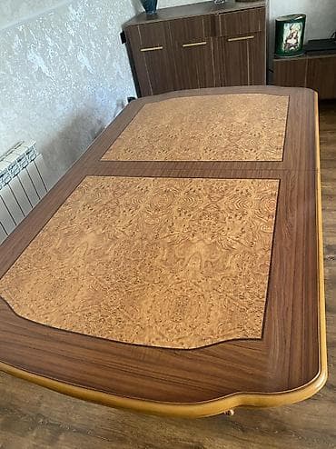masa islenmis: Qonaq masası, İşlənmiş, Açılan, MDF, Oval masa — 5