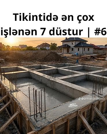 монолит бетон: Monolit beton tökmə və armatur-kalıp xidməti - Bünövrə, kəmər, kolon — 10