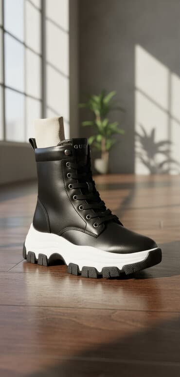 Çəkmələr: Guess, Ölçü: 39, rəng - Qara, Yeni — 1