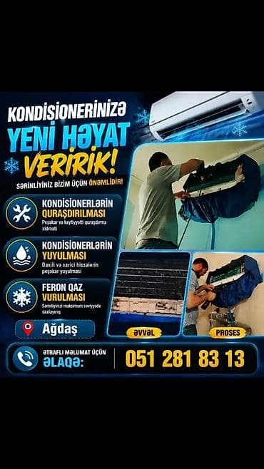 Kondisioner xidmətləri – Ağdaş Xidmətlər: - Kondisionerlərin
