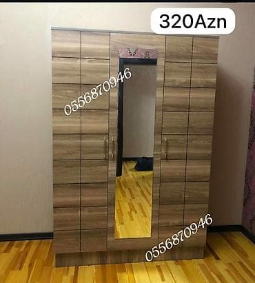 sifonerler: Yeni, 3 qapılı, Güzgülü, Qəhvəyi, Digər material, Açılan, Düz dolab — 5