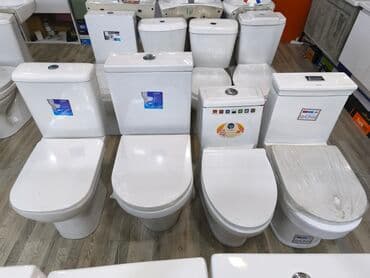 Döşəmə: Müxtəlif model WC-kompakt unitazlar - Müasir dizaynlı, mərmərə bənzər — 1