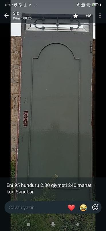 gence qapılar: Metall qapılar – müxtəlif modellər 1) Boz rəngli metal qapı - Ölçü — 3