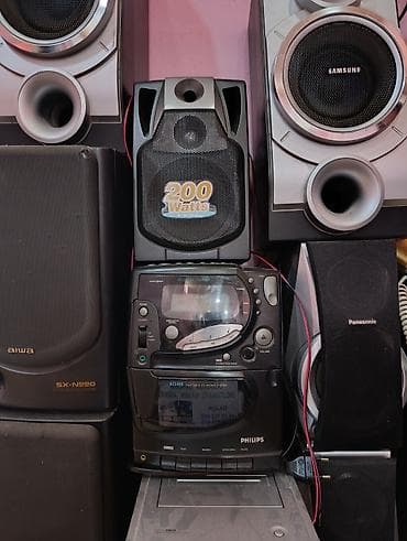 dvd disklər: Panasonic SA-PM31 mini hi-fi sistemi və müxtəlif akustik kolonlardan — 3