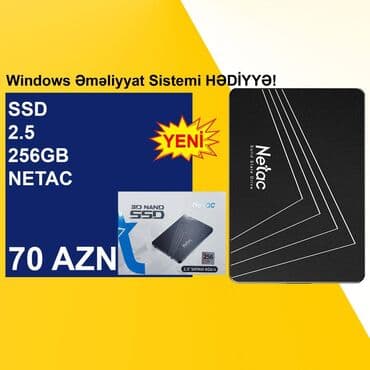 Другие комплектующие: SSD-lər” ⭐2.5 SSD 128GB Netac (Yeni) - 40 AZN ⭐2.5 SSD 128GB Netac — 7