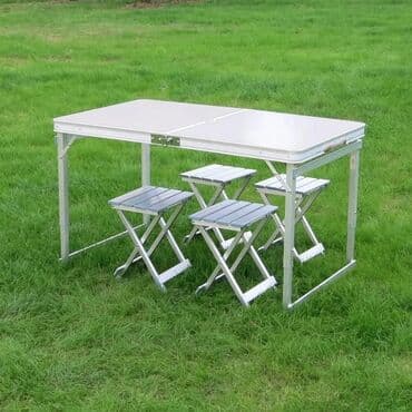 endirimde olan mebeller: Piknik stolu teze mallar 🔺olcusu 120x60 sm 🔺hundurluk 55-70 sm — 3