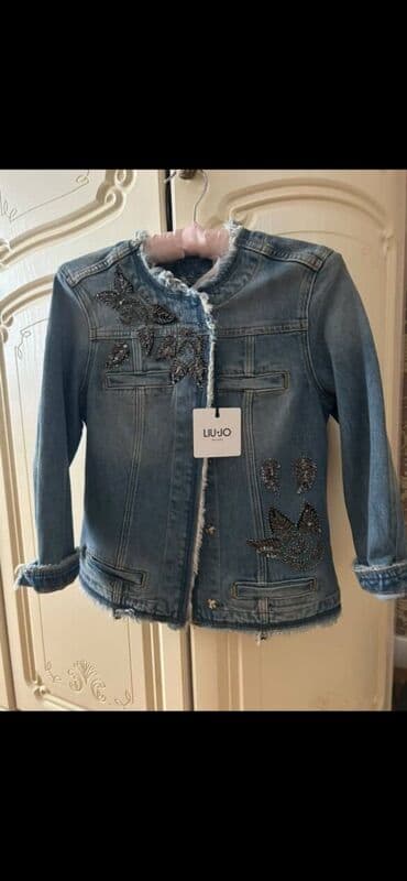 женские джинсовые комбинезоны: Пальто, Для девочек, 14 - 16 лет — 1