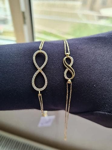 poladan qolbag: Bilərzik, Tiffany, Sarı qızıl, 585 Əyar, 3 g, Ünvandan götürmə — 4