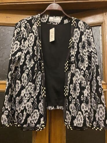 klassik qadin pencekleri: Qadın üçün şıq jaketlər dəsti - Model 1: MK Merry K markalı, qara-ağ — 1