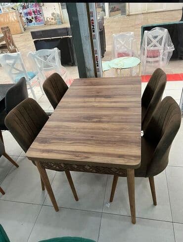 диван стол: Для кухни, Новый, Раскладной, Прямоугольный стол, 4 стула — 27