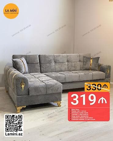 Künc divan, Açılan, Bazalı, Parça, Şəhərdaxili pulsuz çatdırılma — 1