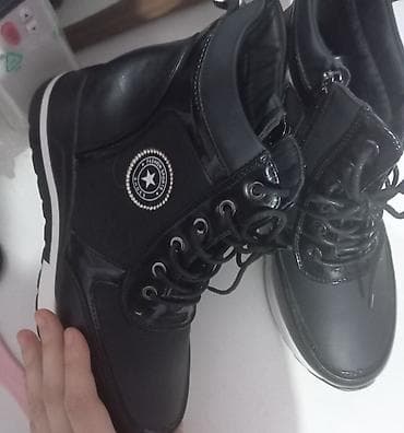 smart saat satilir: Qara rəngli qadın botları – “Fashion Sports Shoes” loqolu - Model — 4