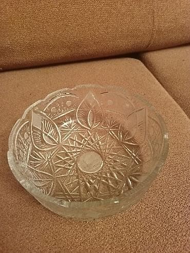 Xrustal şirniyyat qabı / meyvə nimçəsi - Material: qalın, şəffaf