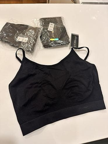 женские бюстгальтеры с плотной чашкой: FORMeasy bralet – qara rəng, nazik və elastik askılarla. Sıxsız — 2