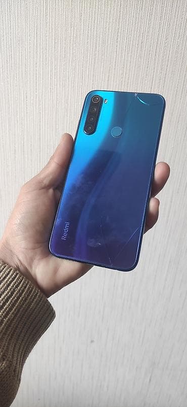 telefon kablo: Redmi Note 8, 64 GB, rəng - Mavi, Zəmanət, Barmaq izi, Simsiz şarj — 1