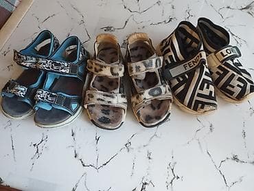 Uşaq üçün 3 cüt yay sandal dəsti - Modellər: 1) Mavi-qara idman