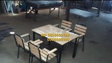 аренда столов и стульев бишкек: Новый, Прямоугольный стол, 4 стула, Нераскладной, Со стульями, Дерево, Азербайджан — 2