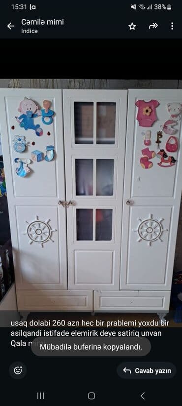 uşaq şkaflari: Oğlan və qız üçün, 3 qapılı, Açılan, Düz dolab — 1