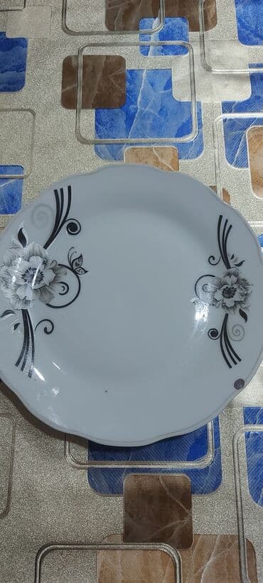 бетонный башмак для забора: Тарелки, цвет - Белый — 1