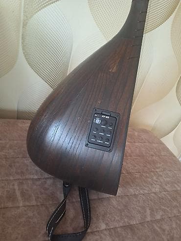 start velosiped 29: Elektro saz – qara ağac korpuslu, uzun saplı, quraşdırılmış preamp və — 3