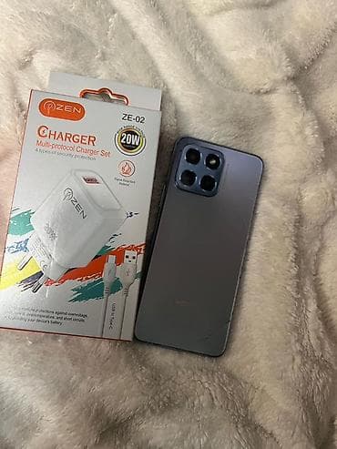 telfon honor: Honor X6, 128 GB, rəng - Gümüşü, Barmaq izi, Face ID — 3