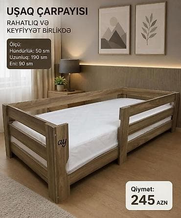 Мебель: Uşaq çarpayısı – rahatlıq və keyfiyyət birlikdə - Ölçü: hündürlük 50 — 1
