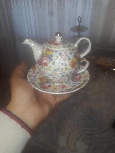 banka alan: Çay dəsti, rəng - Ağ, Farfor, Decoria, 1 nəfərlik, Çexiya — 2