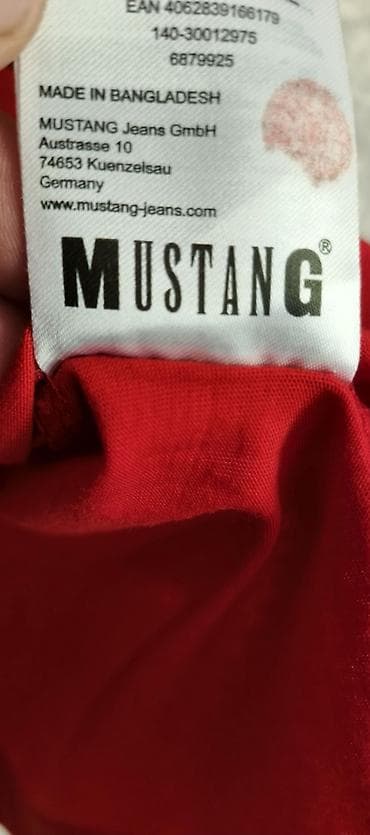 Мужская футболка, Mustang, 3XL, цвет - Красный — 6