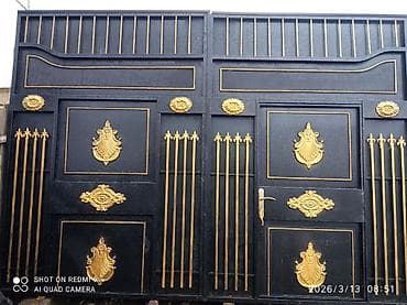 Santexnika: İşlənmiş Dəmir Həyət darvazası, Mexaniki, Qapı ilə, rəng - Qara, Kredit yoxdur, Ödənişli çatdırılma — 4