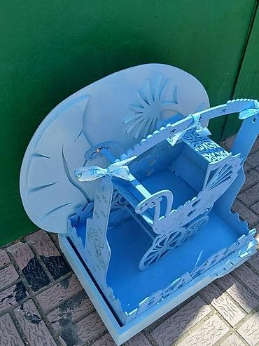 shaxta baba: Mavi taxta dekorativ stend – “BABY” mövzulu maket satilir. Real — 5