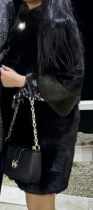 novruz bezeyi: FEMINA brendinin orijinal mink (Mustela vison) kürk palto-su. - Rəng — 1