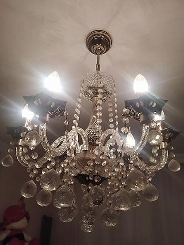 şaxta baba saxta can: Çılçıraq, 6 lampa, Xrustal — 4