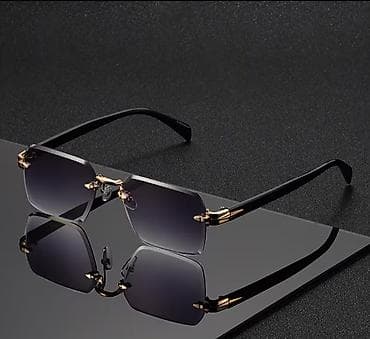 prada eynək: Rimless premium gün eynəyi – kvadratvari linzalar, yüngül konstruksiya — 4