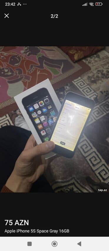 oppo a58 qiymeti: IPhone 5s, 16 GB, Desert Titanium, Barmaq izi — 2