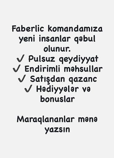 …faberlic qeydiyyat pulsuz