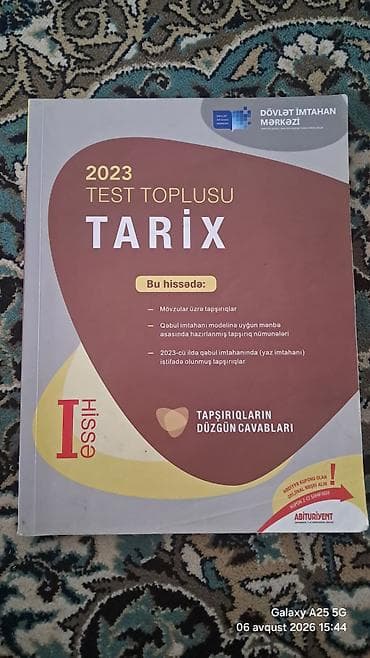 Məhsul: “2023 Test Toplusu – Tarix”, I hissə (Dövlət İmtahan Mərkəzi